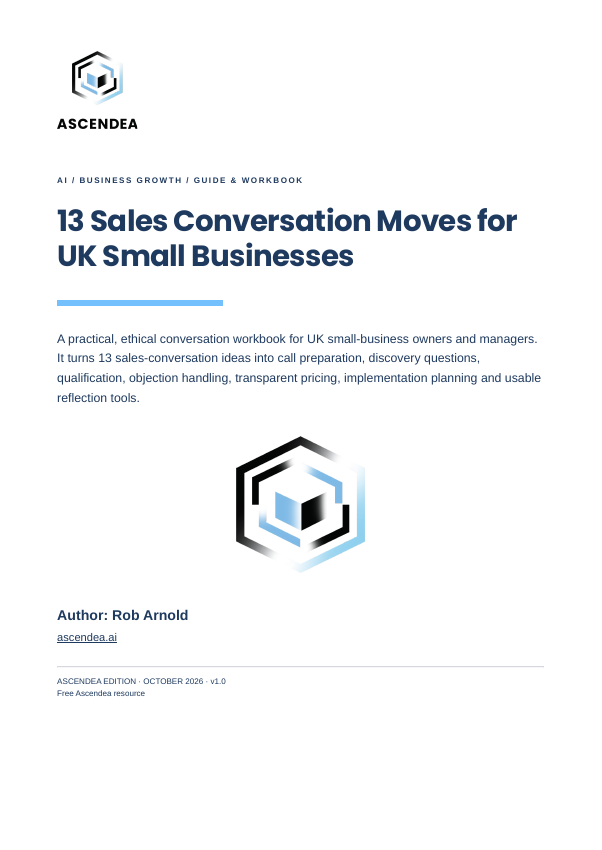 Cover of 13 Sales Conversation Moves for UK Small Businesses