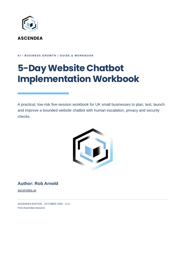 Cover of 5-Day Website Chatbot Implementation Workbook