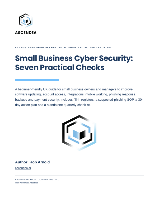 Cover of Small Business Cyber Security: Seven Practical Checks