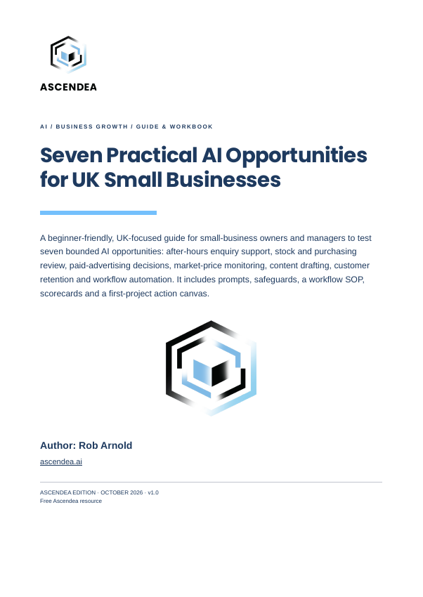 Cover of Seven Practical AI Opportunities for UK Small Businesses