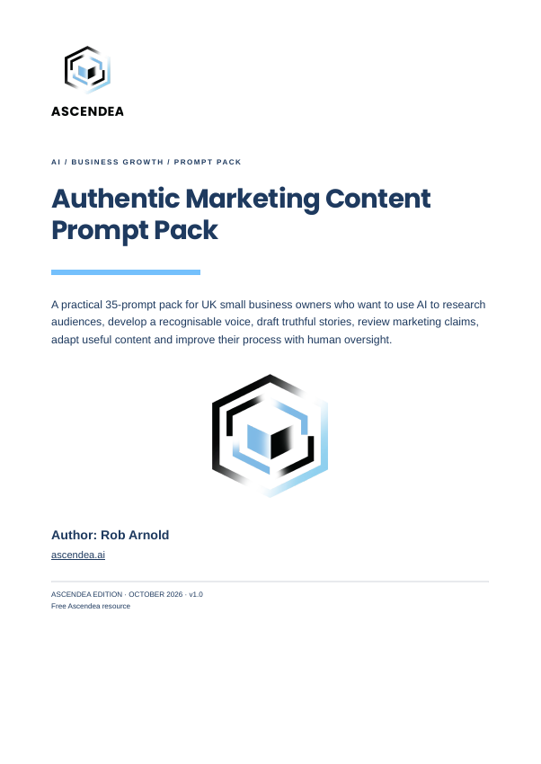 Cover of Authentic Marketing Content Prompt Pack