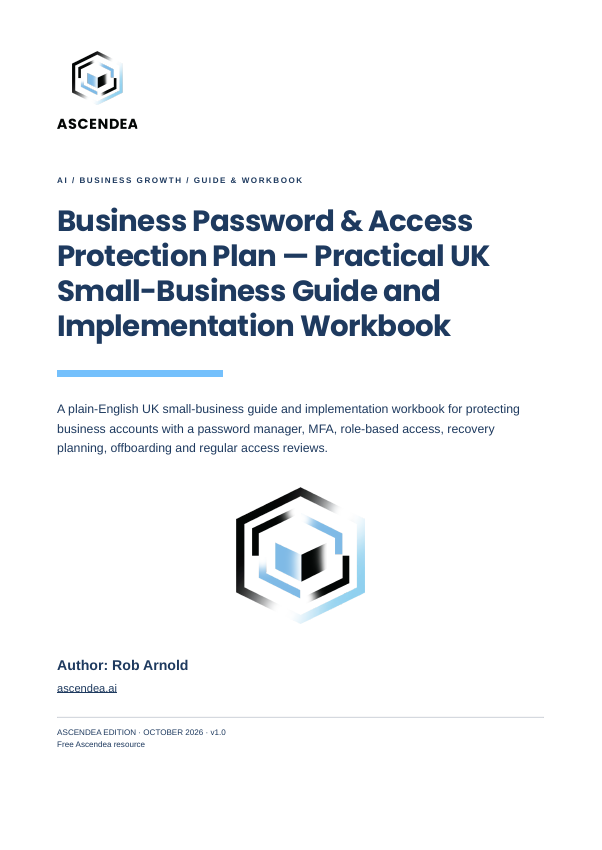 Cover of Business Password & Access Protection Plan — Practical UK Small-Business Guide and Implementation Workbook
