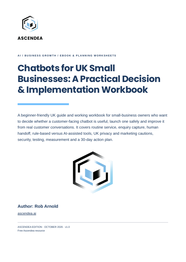 Cover of Chatbots for UK Small Businesses: A Practical Decision & Implementation Workbook