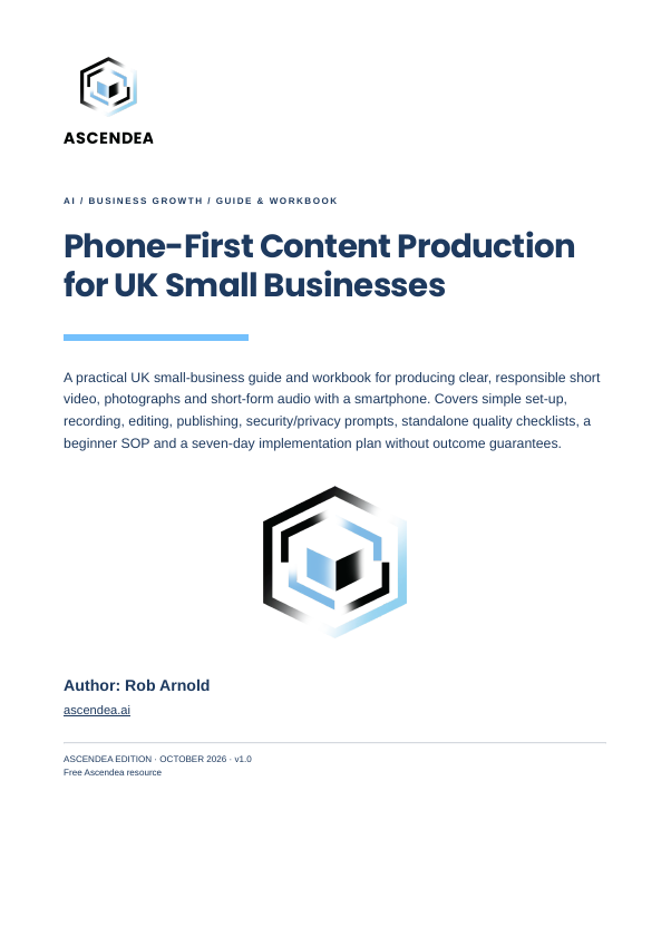 Cover of Phone-First Content Production for UK Small Businesses