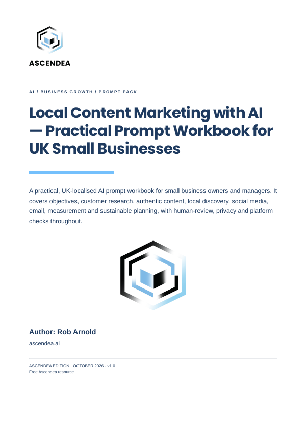 Cover of Local Content Marketing with AI — Practical Prompt Workbook for UK Small Businesses
