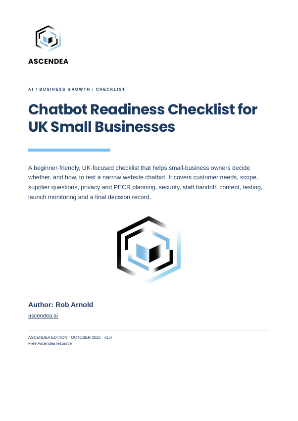 Cover of Chatbot Readiness Checklist for UK Small Businesses