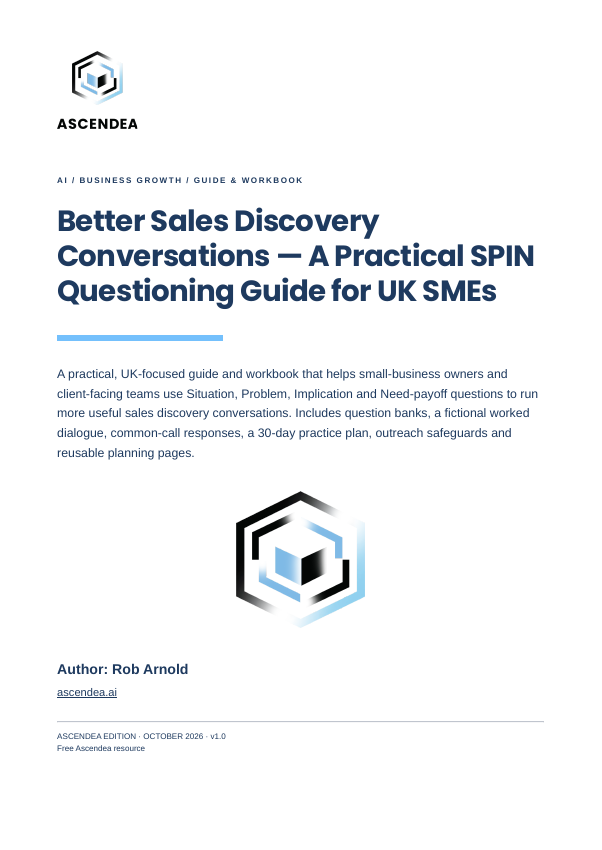Cover of Better Sales Discovery Conversations — A Practical SPIN Questioning Guide for UK SMEs