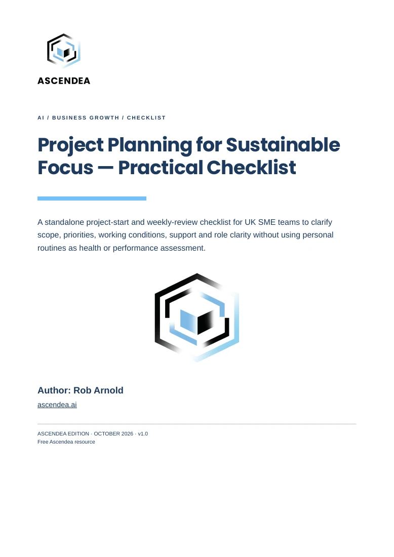 Cover of Project Planning for Sustainable Focus — Practical Checklist