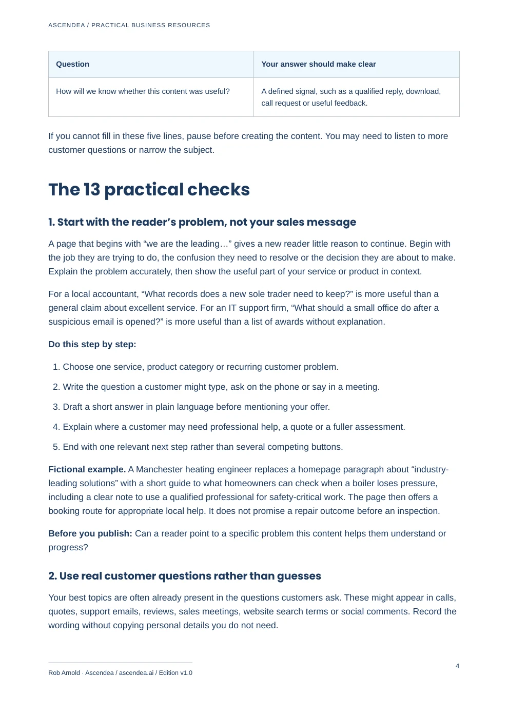 Preview of PDF page 4 from Content Marketing Tune-Up: 13 Practical Checks for UK Small Businesses