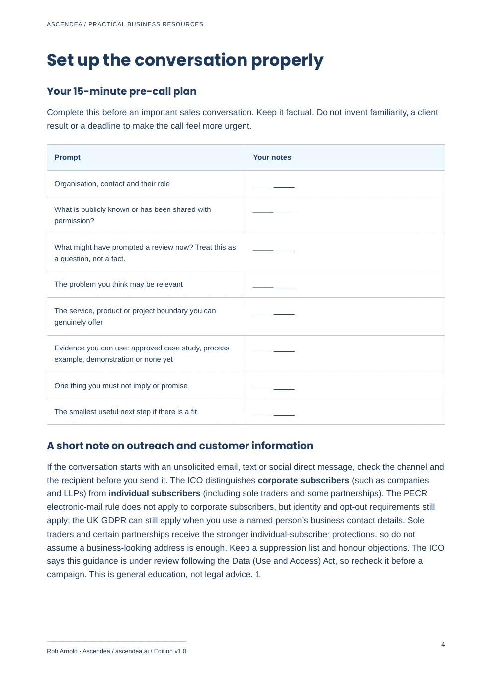 Preview of PDF page 4 from 13 Sales Conversation Moves for UK Small Businesses