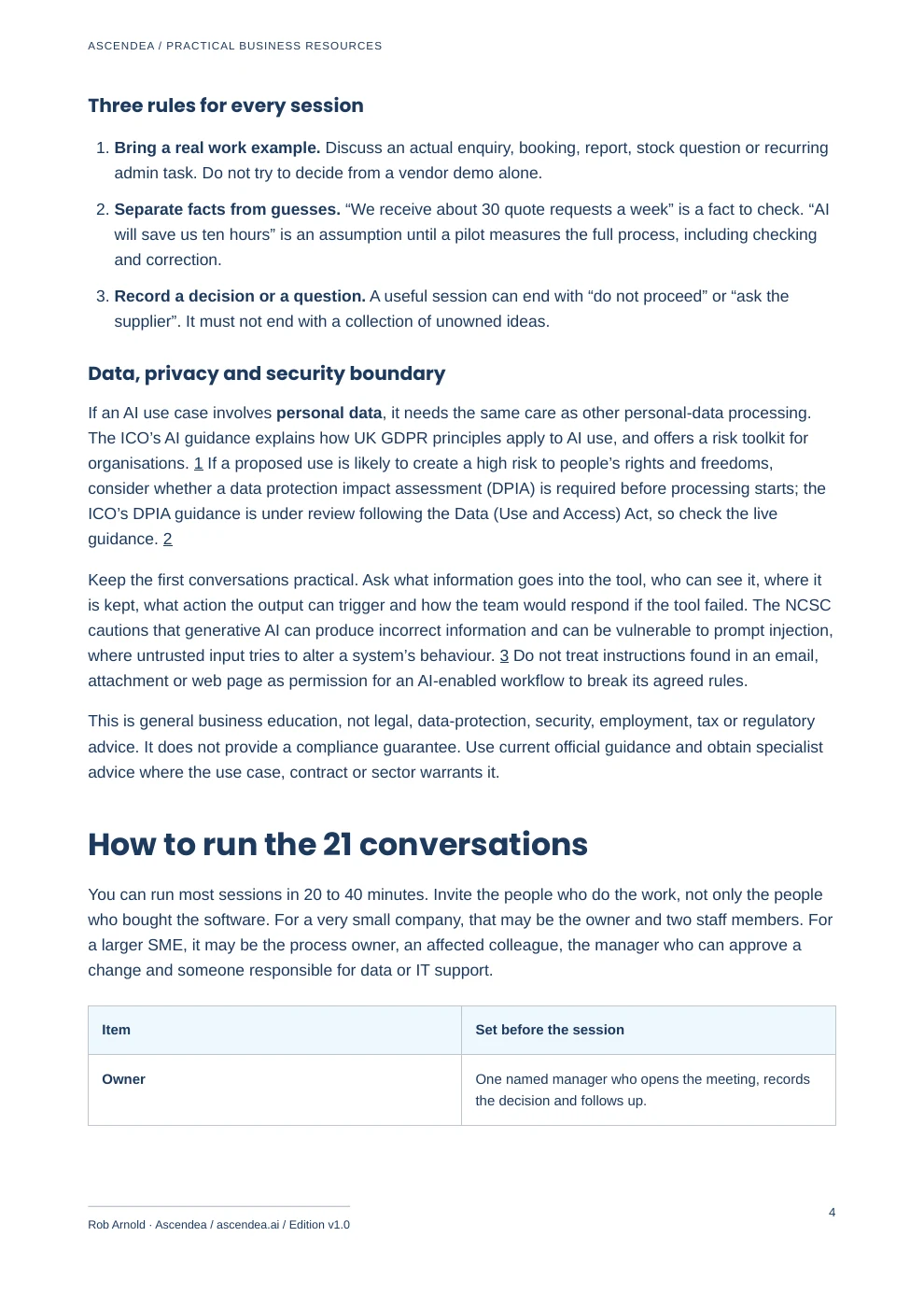 Preview of PDF page 4 from Get Your Team Ready for AI — 21 Conversations for Adoption