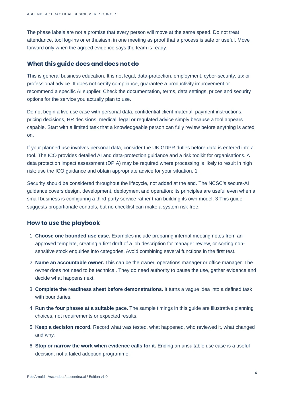 Preview of PDF page 4 from The Four-Phase AI Adoption Playbook
