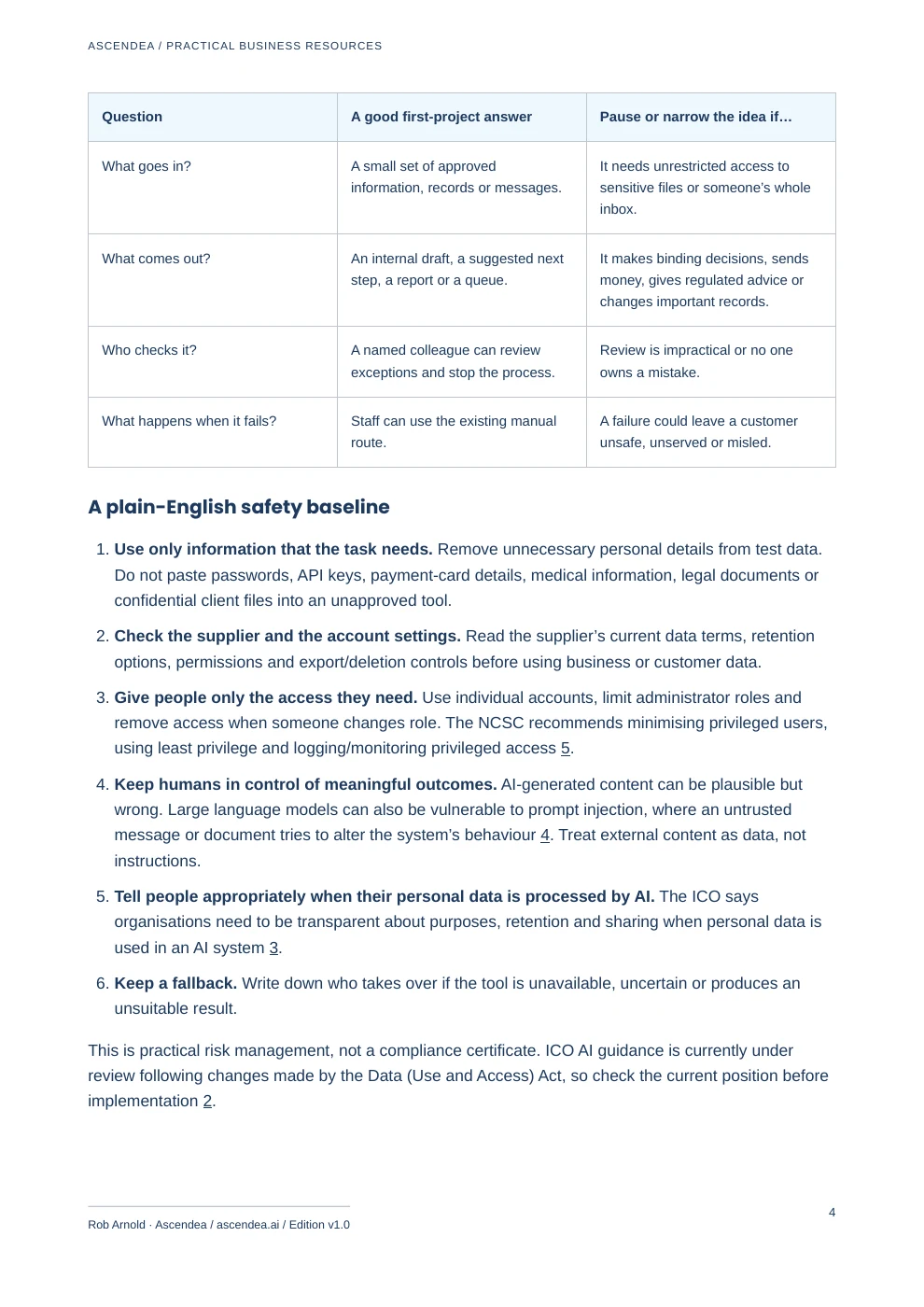Preview of PDF page 4 from Seven Practical AI Opportunities for UK Small Businesses