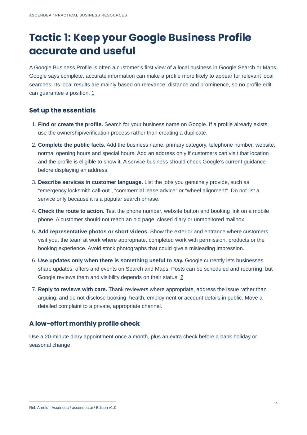 Preview of PDF page 4 from Local Marketing for Busy UK Small Businesses: 7 Practical Tactics & Action Workbook