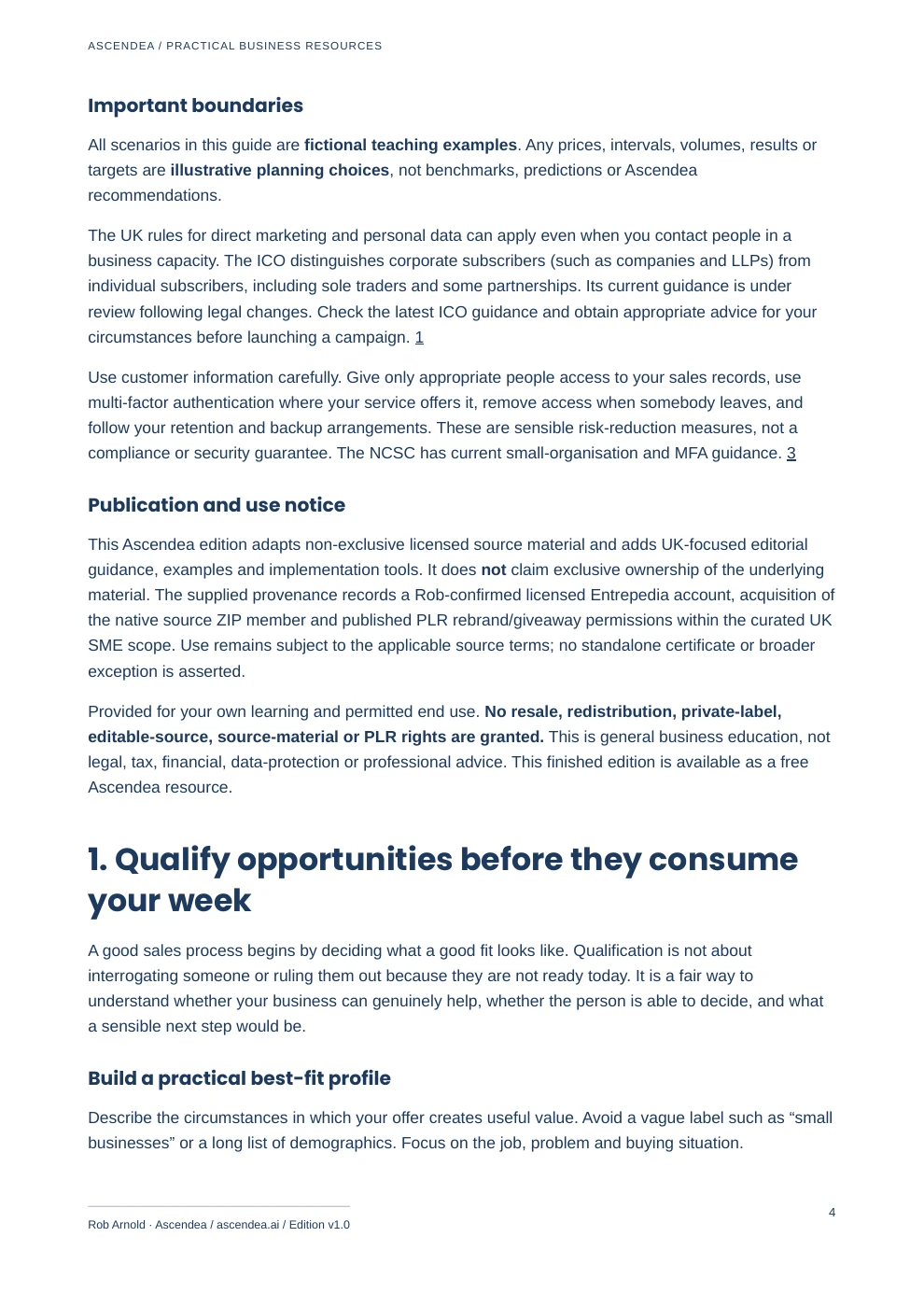 Preview of PDF page 4 from A Practical Sales System for UK Small Businesses