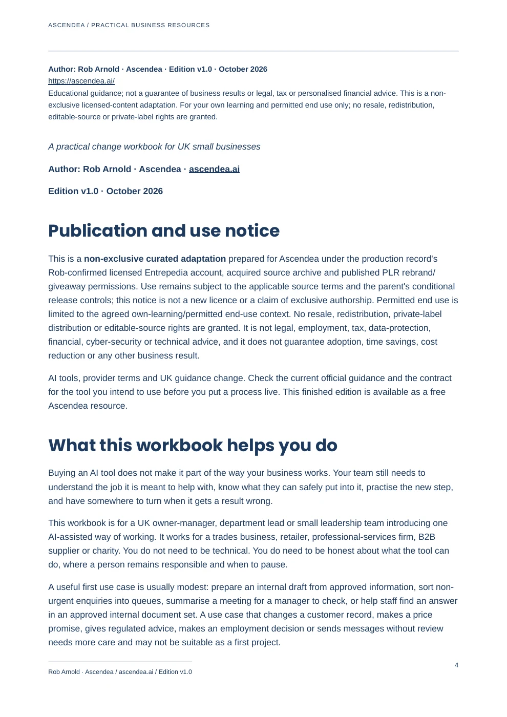 Preview of PDF page 4 from Helping Your Team Adopt AI — A Practical Change Workbook for UK Small Businesses