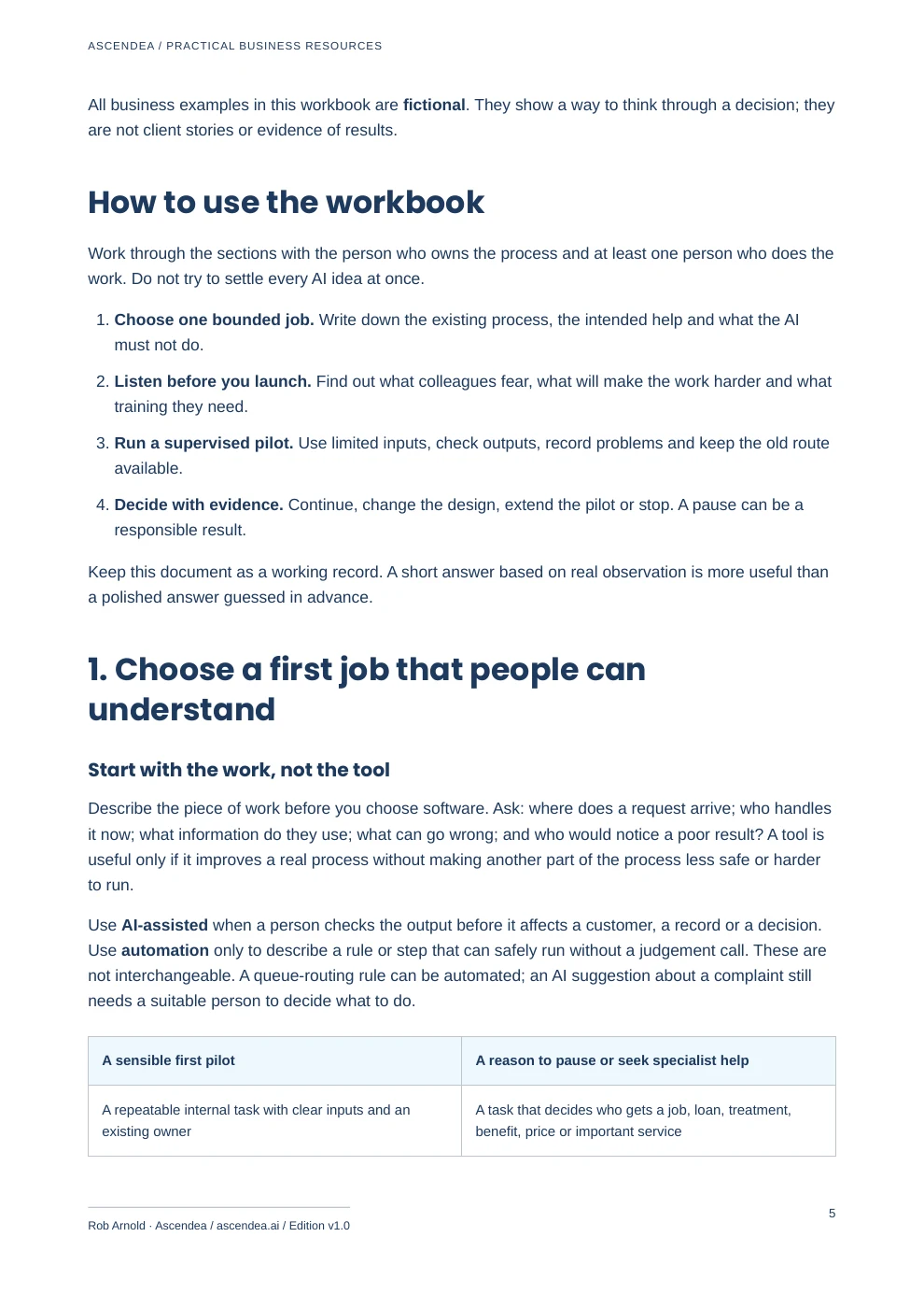 Preview of PDF page 5 from Helping Your Team Adopt AI — A Practical Change Workbook for UK Small Businesses