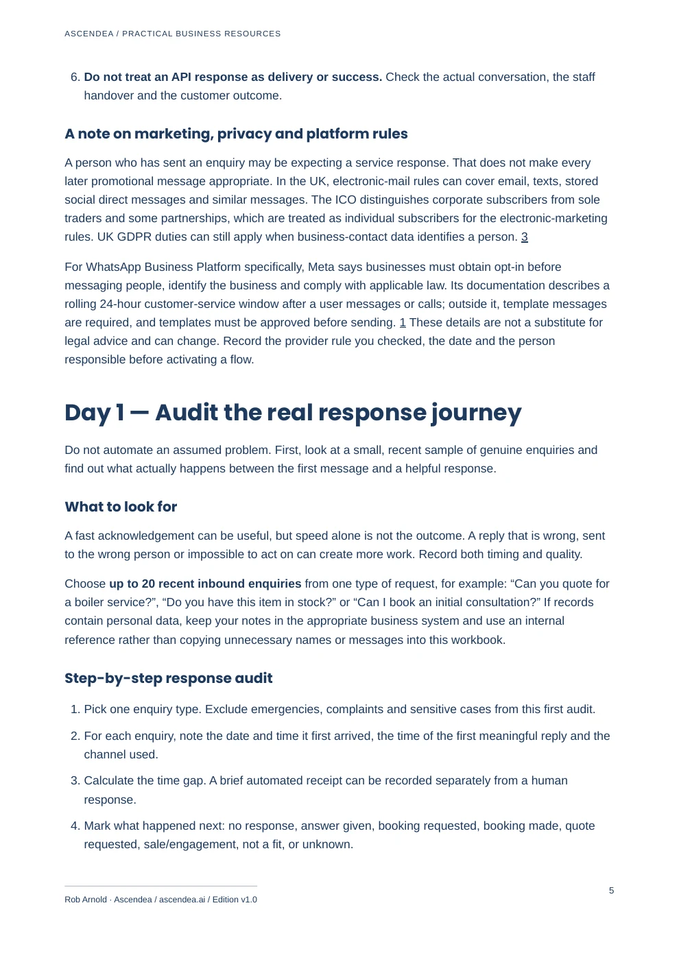 Preview of PDF page 5 from Practical Chat Lead Routing in 7 Days