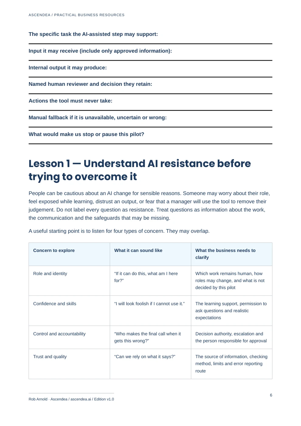 Preview of PDF page 6 from AI-Ready Change Management Workbook