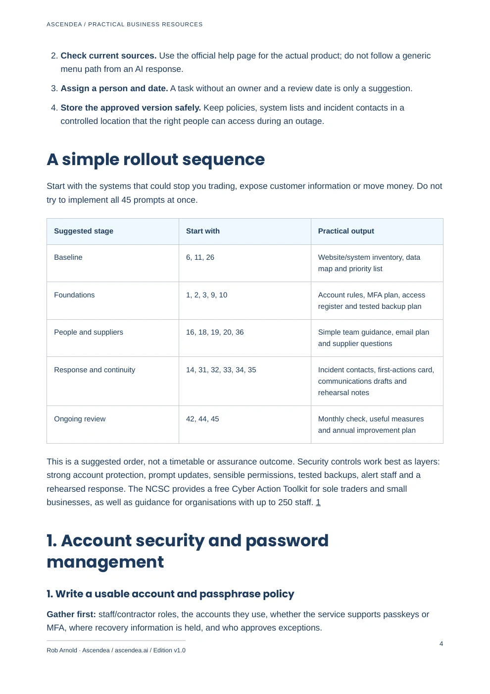 Preview of PDF page 4 from Online Business Cybersecurity — 45 AI-Assisted Planning Prompts
