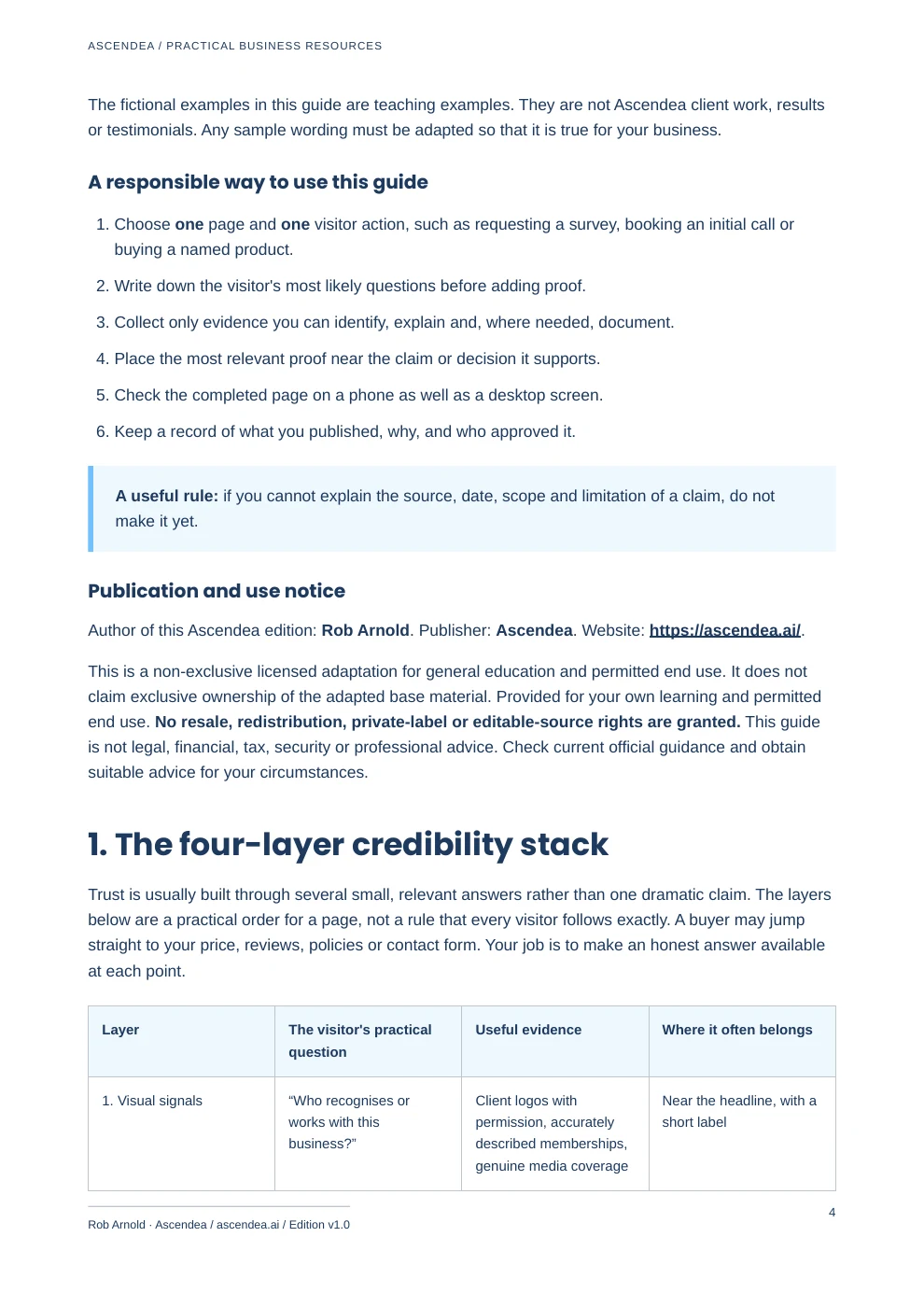Preview of PDF page 4 from Landing Page Credibility Stack