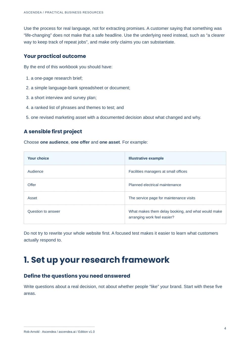 Preview of PDF page 4 from The Customer Language Bank Workbook