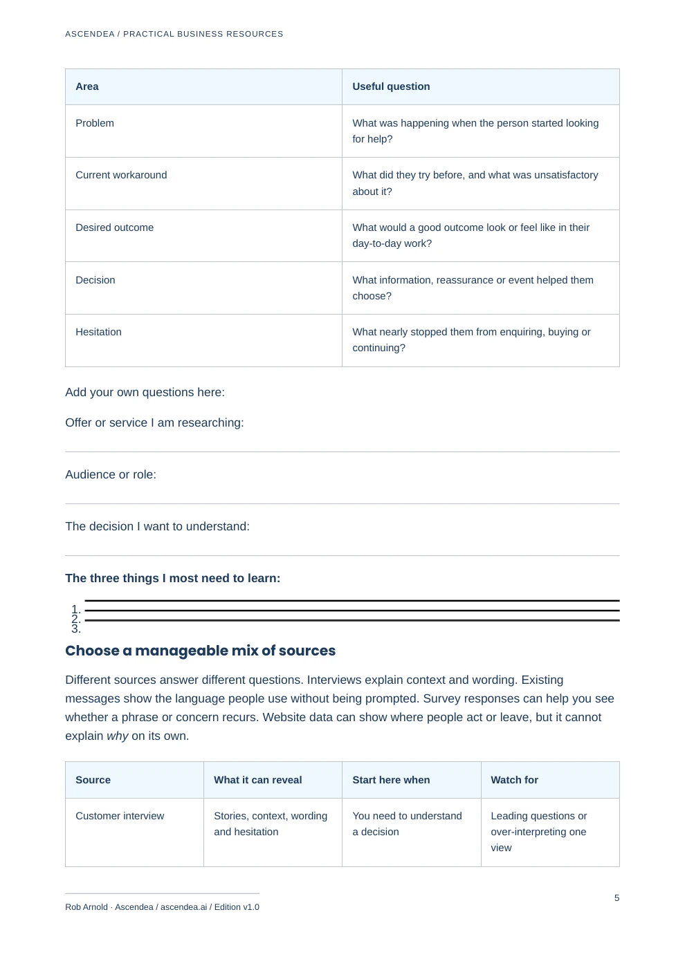 Preview of PDF page 5 from The Customer Language Bank Workbook