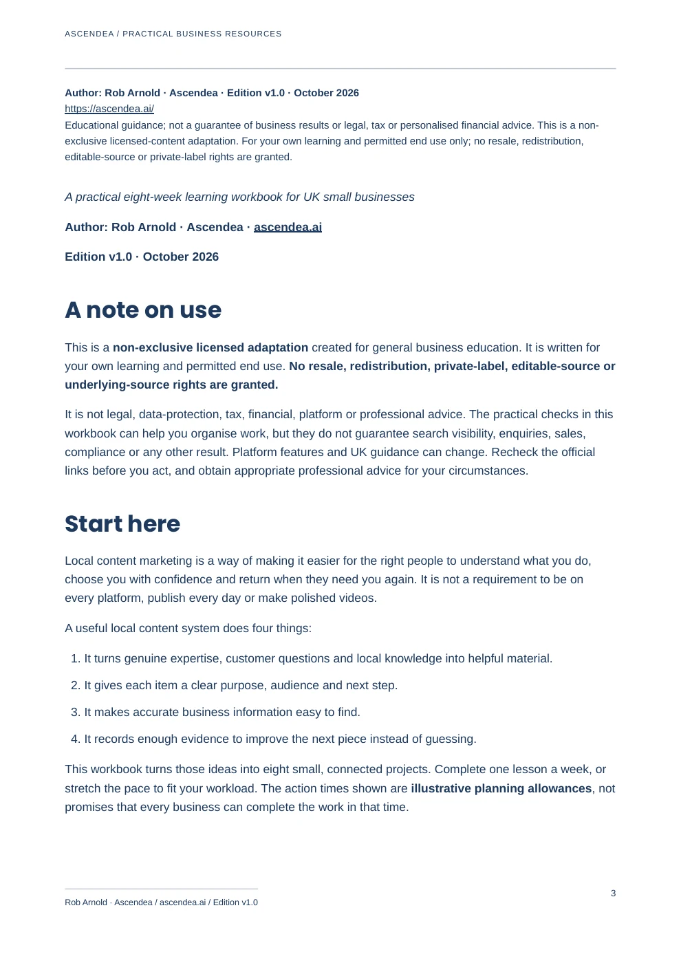 Preview of PDF page 3 from The Local Content Marketing Workbook