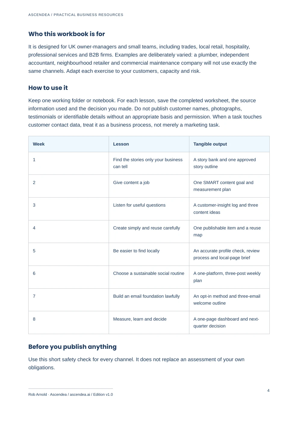 Preview of PDF page 4 from The Local Content Marketing Workbook