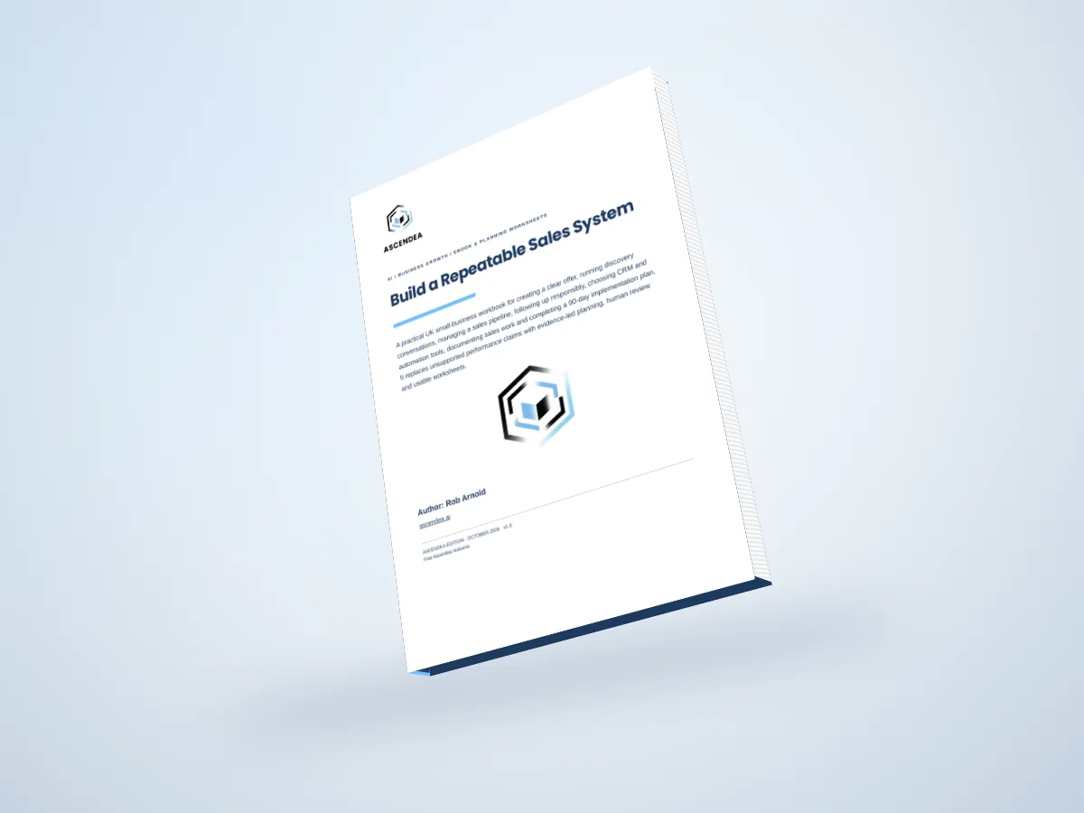 Digital 3D book mockup of Build a Repeatable Sales System