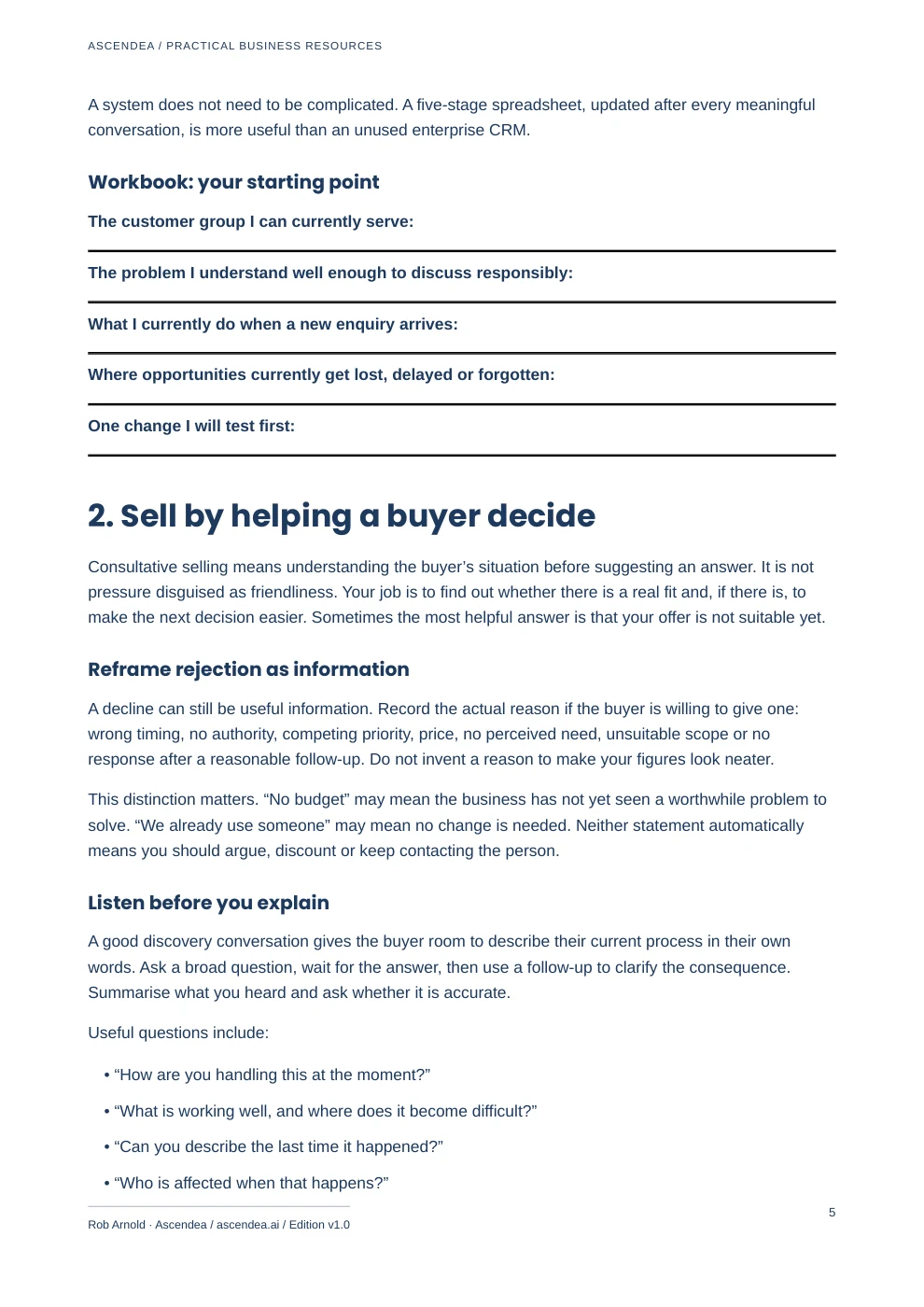 Preview of PDF page 5 from Build a Repeatable Sales System
