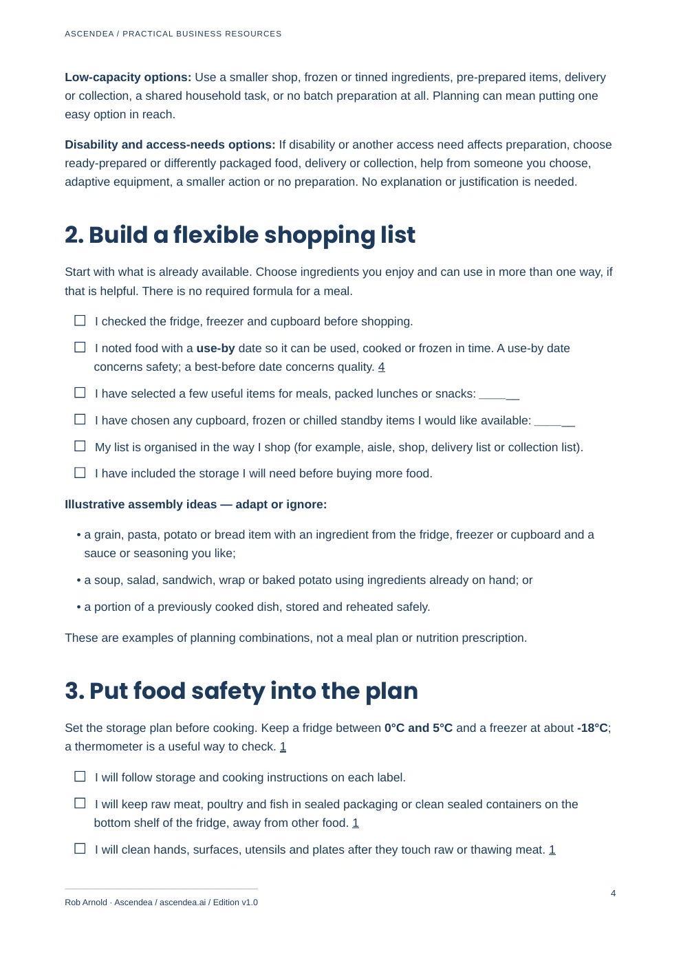 Preview of PDF page 4 from Smart Weekly Meal Preparation — Flexible Planning Checklist