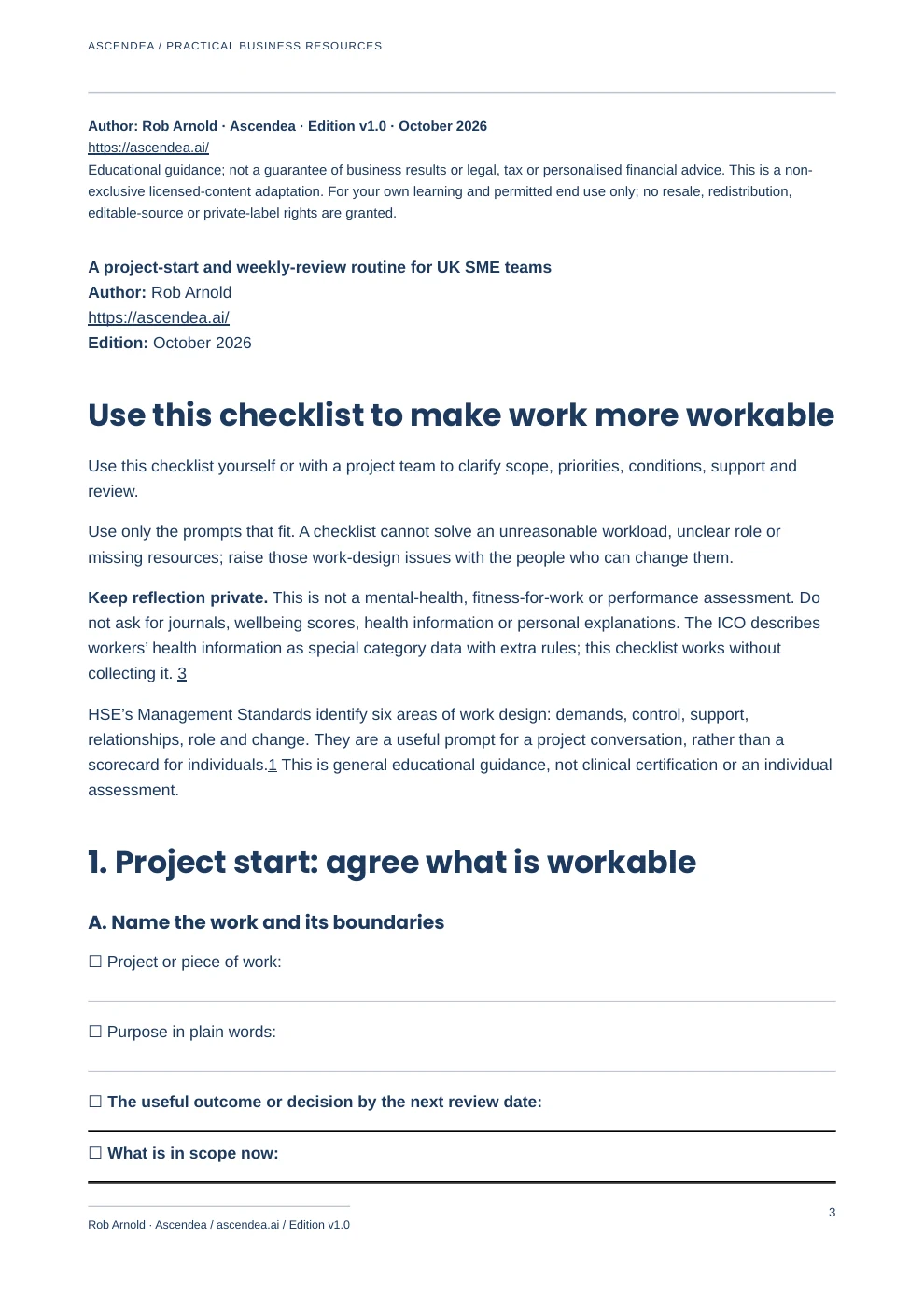 Preview of PDF page 3 from Project Planning for Sustainable Focus — Practical Checklist