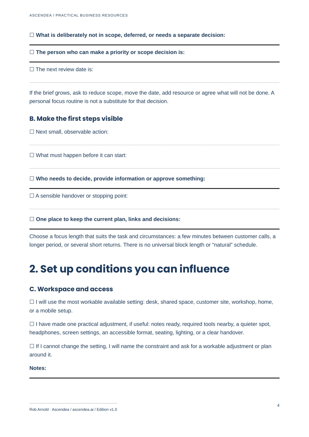 Preview of PDF page 4 from Project Planning for Sustainable Focus — Practical Checklist